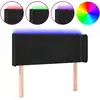 Image de vidaXL LED Tête de lit noir 93x16x78/88 cm velours