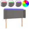 Image de vidaXL Tête de lit LED Gris 83x16x78/88 cm Similicuir