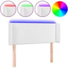 Image de vidaXL Tête de lit LED blanc 103x16x78/88 cm similicuir