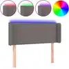 Image de vidaXL Tête de lit LED Gris 103x16x78/88 cm Similicuir