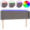 Image de vidaXL Tête de lit LED Gris 147x16x78/88 cm Similicuir