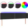 Image de vidaXL Tête de lit LED noir 203x16x78/88 cm similicuir