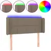 Image de vidaXL Tête de lit LED Taupe 93x16x78/88 cm Tissu