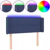 Image de vidaXL Tête de lit LED bleue 103x16x78/88 cm Tissu