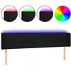 Image de vidaXL T  te de lit LED noir 163x16x78/88 cm Tissu