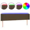 Image de vidaXL Tête de lit LED brun foncé 183x16x78/88 cm Tissu