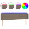 Image de vidaXL Tête de lit LED Taupe 183x16x78/88 cm Tissu