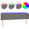 Image de vidaXL Tête de lit LED gris foncé 203x16x78/88 cm Tissu