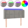 Image de vidaXL Tête de lit LED gris clair 103x16x78/88 cm velours