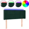 Image de vidaXL Tête de lit LED vert foncé 103x16x78/88 cm velours