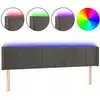 Image de vidaXL Tête de lit LED gris foncé 183x16x78/88 cm velours