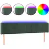 Image de vidaXL Tête de lit LED vert foncé 183x16x78/88 cm velours