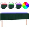Image de vidaXL Tête de lit LED vert foncé 203x16x78/88 cm velours