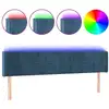 Image de vidaXL Tête de lit LED bleu foncé 203x16x78/88 cm velours