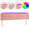 Image de vidaXL LED T  te de lit rose 203x16x78/88 cm velours