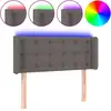 Image de vidaXL Tête de lit LED Gris 83x16x78/88 cm Similicuir