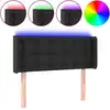 Image de vidaXL Tête de lit LED noire 93x16x78/88 cm similicuir