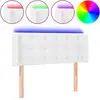 Image de vidaXL Tête de lit LED blanc 93x16x78/88 cm similicuir