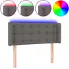 Image de vidaXL Tête de lit LED Gris 93x16x78/88 cm Similicuir