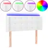 Image de vidaXL Tête de lit LED blanc 103x16x78/88 cm similicuir