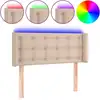Image de vidaXL Tête de lit LED cappuccino brun 103x16x78/88 cm similicuir