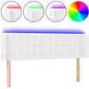 Image de vidaXL Tête de lit LED blanc 147x16x78/88 cm similicuir