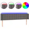 Image de vidaXL Tête de lit LED Gris 163x16x78/88 cm Similicuir