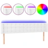 Image de vidaXL Tête de lit LED blanc 183x16x78/88 cm similicuir