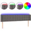 Image de vidaXL Tête de lit LED Gris 203x16x78/88 cm Similicuir