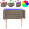 Image de vidaXL Tête de lit LED Taupe 83x16x78/88 cm Tissu