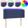 Image de vidaXL Tête de lit LED bleue 93x16x78/88 cm Tissu