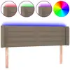Image de vidaXL Tête de lit LED Taupe 147x16x78/88 cm Tissu