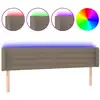 Image de vidaXL Tête de lit LED Taupe 163x16x78/88 cm Tissu