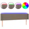 Image de vidaXL Tête de lit LED Taupe 183x16x78/88 cm Tissu