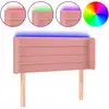 Image de vidaXL LED Tête de lit rose 93x16x78/88 cm velours