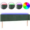 Image de vidaXL Tête de lit LED vert foncé 183x16x78/88 cm velours