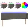 Image de vidaXL Tête de lit LED gris foncé 203x16x78/88 cm velours