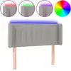 Image de vidaXL Tête de lit LED gris clair 83x16x78/88 cm Tissu