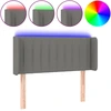 Image de vidaXL Tête de lit LED gris foncé 93x16x78/88 cm Tissu