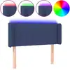 Image de vidaXL Tête de lit LED bleue 93x16x78/88 cm Tissu