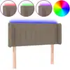 Image de vidaXL Tête de lit LED Taupe 103x16x78/88 cm Tissu
