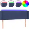 Image de vidaXL Tête de lit LED bleue 147x16x78/88 cm Tissu