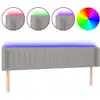 Image de vidaXL Tête de lit LED gris clair 163x16x78/88 cm Tissu