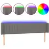 Image de vidaXL Tête de lit LED gris foncé 183x16x78/88 cm Tissu