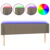 Image de vidaXL Tête de lit LED Taupe 203x16x78/88 cm Tissu