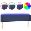 Image de vidaXL Tête de lit LED bleue 203x16x78/88 cm Tissu