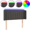 Image de vidaXL Tête de lit LED gris foncé 103x16x78/88 cm velours