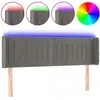 Image de vidaXL Tête de lit LED gris clair 147x16x78/88 cm velours