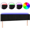 Image de vidaXL LED Tête de lit noir 163x16x78/88 cm velours