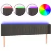 Image de vidaXL Tête de lit LED gris foncé 183x16x78/88 cm velours
